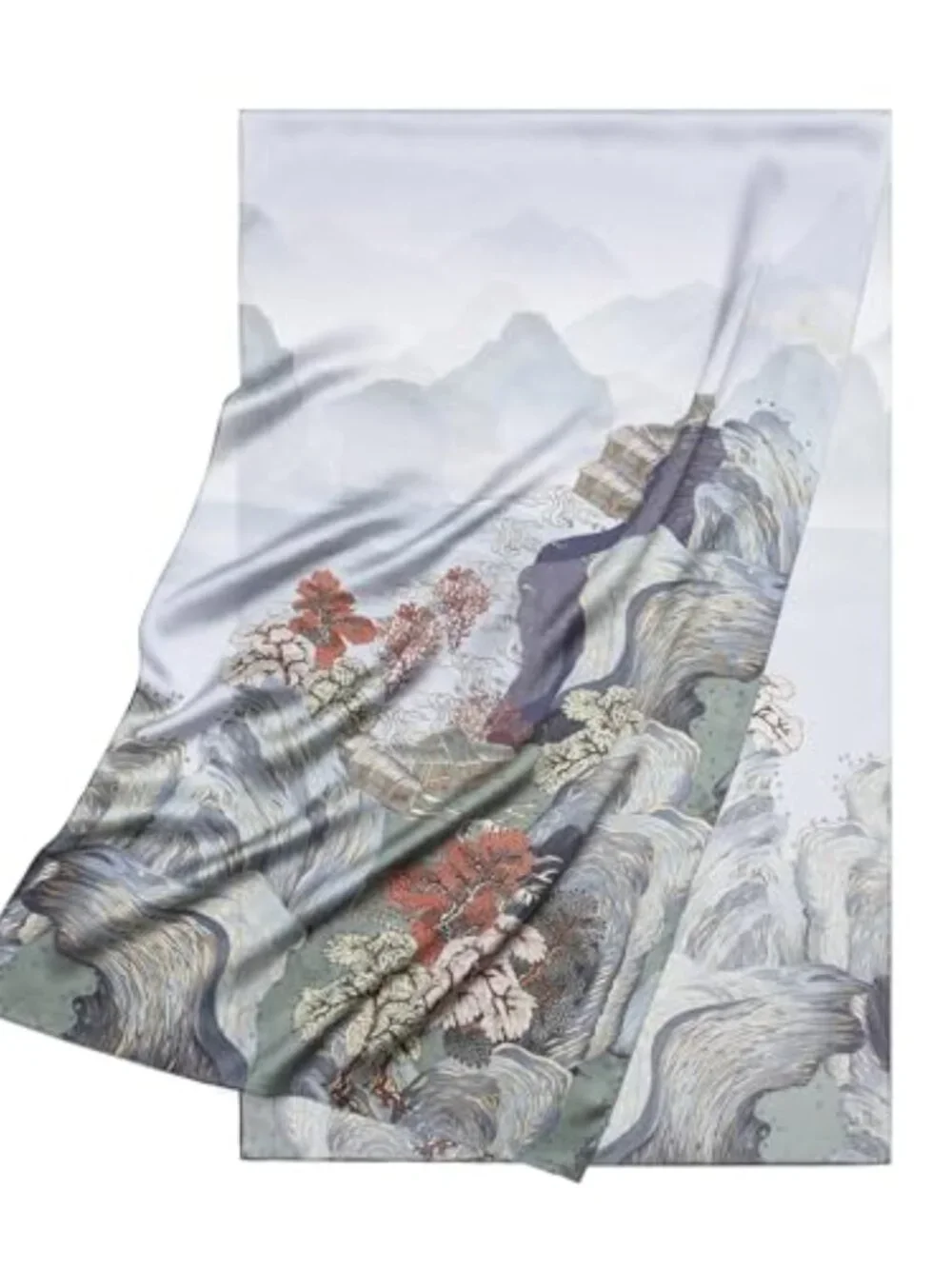 100% Mulberry Silk Floral Scarf Shawl Wrap 70